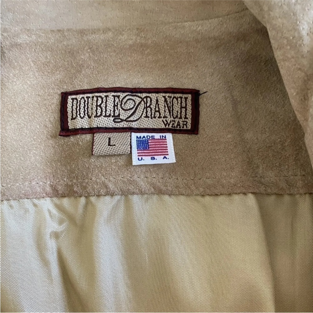 Double D Ranch vintage Beaded Fringe Suede Leather “Telling Stories” Jacket - Picture 14 of 16